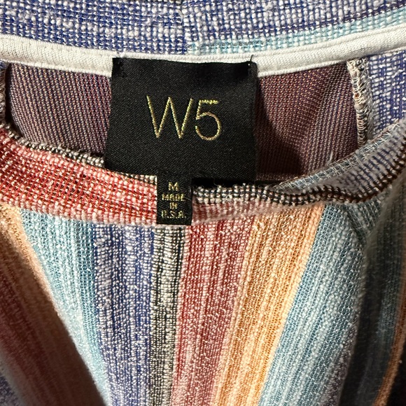 W5 Pastel Multicolor Striped Knit Halter Tank - Picture 2 of 2